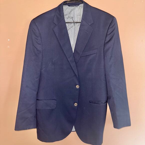 Marc Allen Men's Navy Wool Blazer - Size 36R - Excellent Condition - Picture 1 of 9